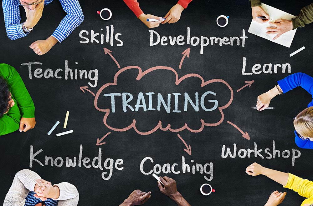 Diverse People Training Skills Workshop Concept